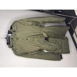 Lululemon Olive Green Hooded Winter Coat with Belt